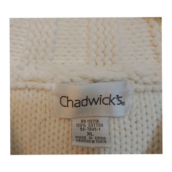 Women's Thick Warm Sweater by Chadwick's size XL, fits like L EUC - Picture 7 of 8